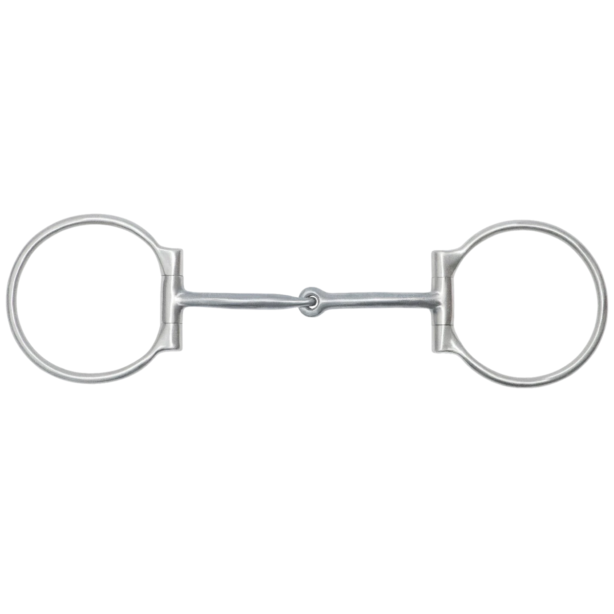 Lone Star Ropes Walt Woodard snaffle dee bit with a 5-1/8 inch sweet iron mouthpiece and brushed stainless steel rings.